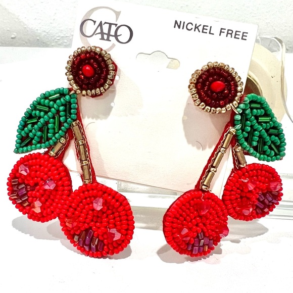 Cato Jewelry - Cato Cherry Beaded Earrings